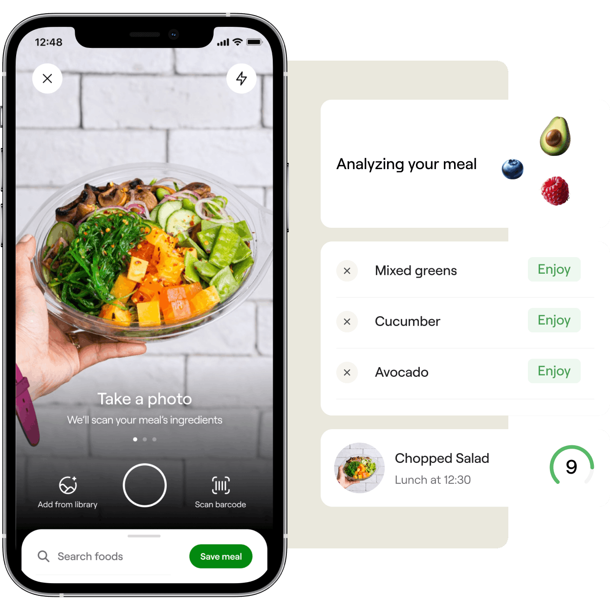 ai meal logging and food tracking